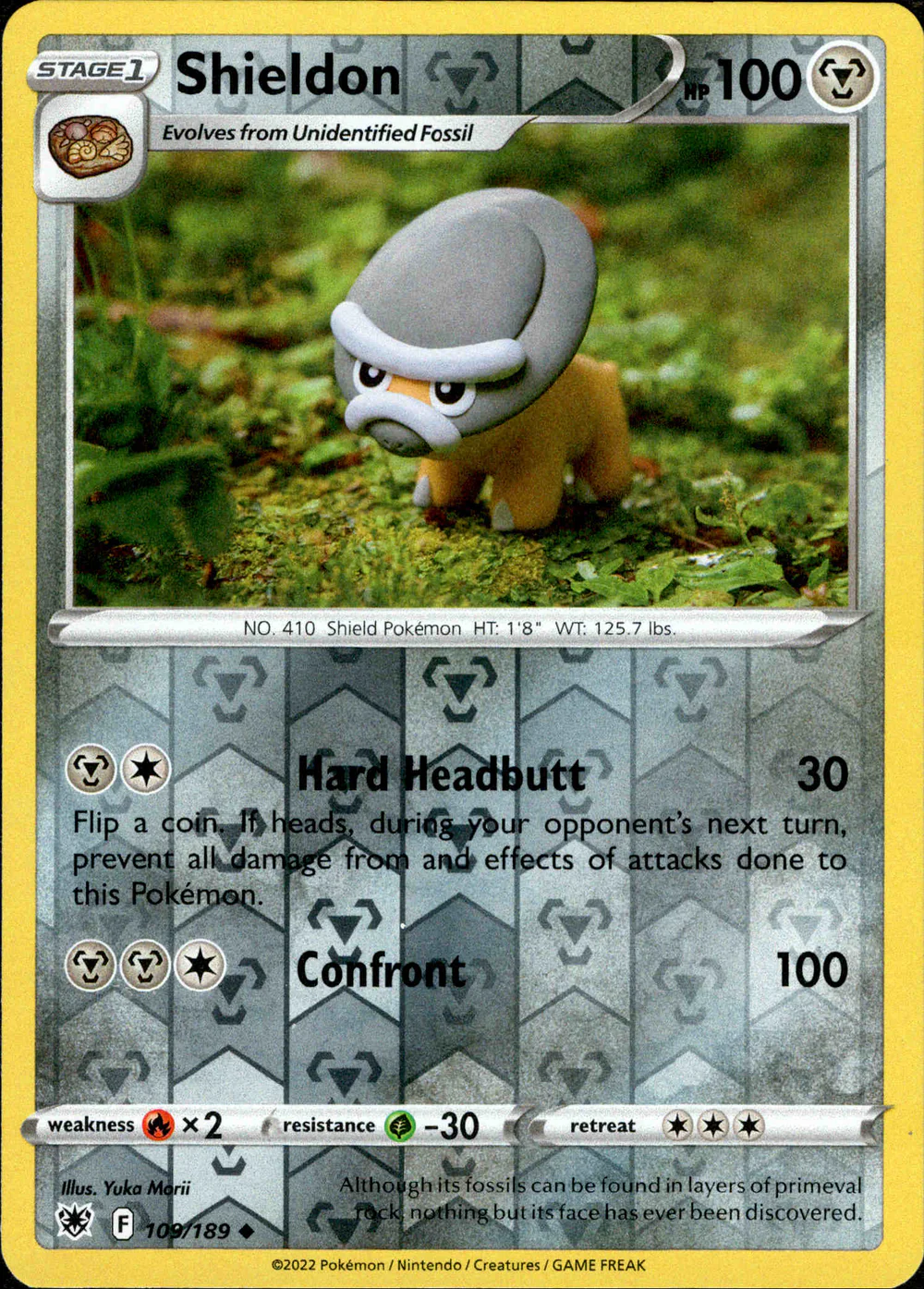 Shieldon 109/189 SWSH Astral Radiance Reverse Holo Uncommon Pokemon Card