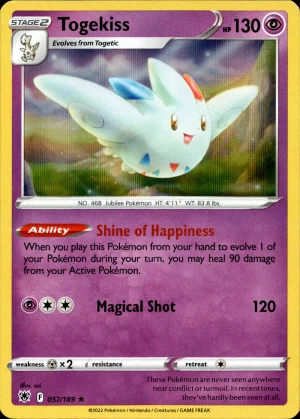 Togekiss 057/189 SWSH Astral Radiance Holo Rare Pokemon Card