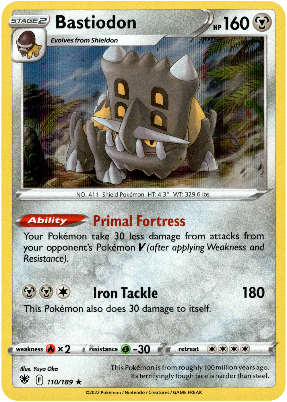 Bastiodon 110/189 SWSH Astral Radiance Holo Rare Pokemon Card
