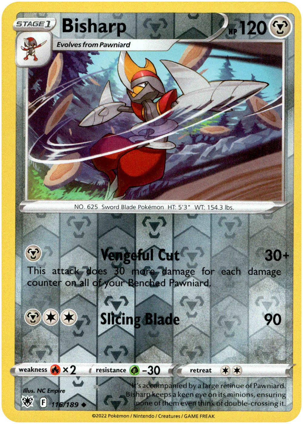 Bisharp 116/189 SWSH Astral Radiance Reverse Holo Uncommon Pokemon Card |  Gogi Collectables