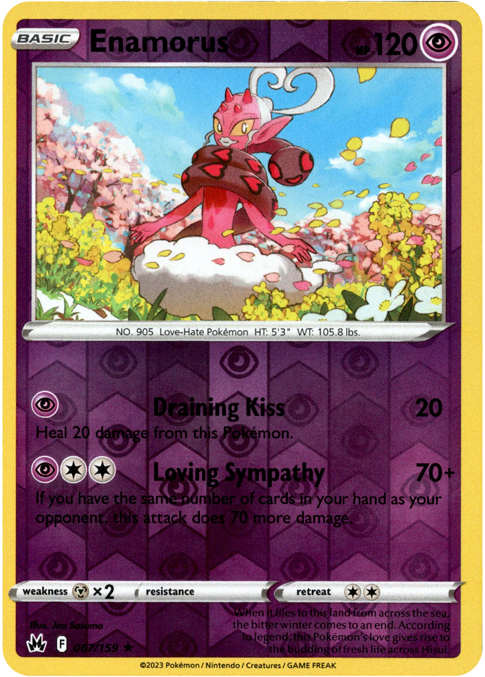 enamorus pokemon card Enamorus V Ultra Rare Lost Origin 082/196, NM Pokemon Card main image 0