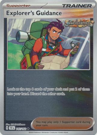 Explorer's Guidance 147/162 Scarlet and Violet Temporal Forces Reverse Holo Uncommon Pokemon Card