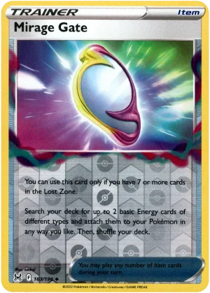 Mirage Gate 163/196 SWSH Lost Origin Reverse Holo Uncommon Pokemon Card