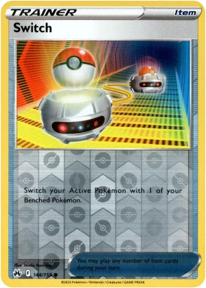 Switch 144/159 Crown Zenith Reverse Holo Common Pokemon Card