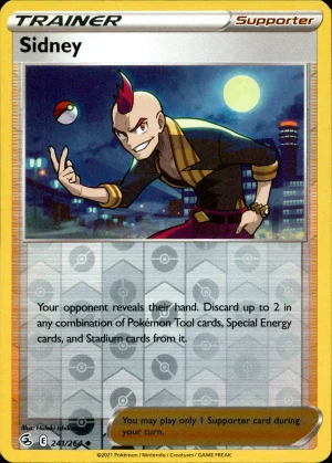 Sidney 241/264 SWSH Fusion Strike Reverse Holo Uncommon Pokemon Card
