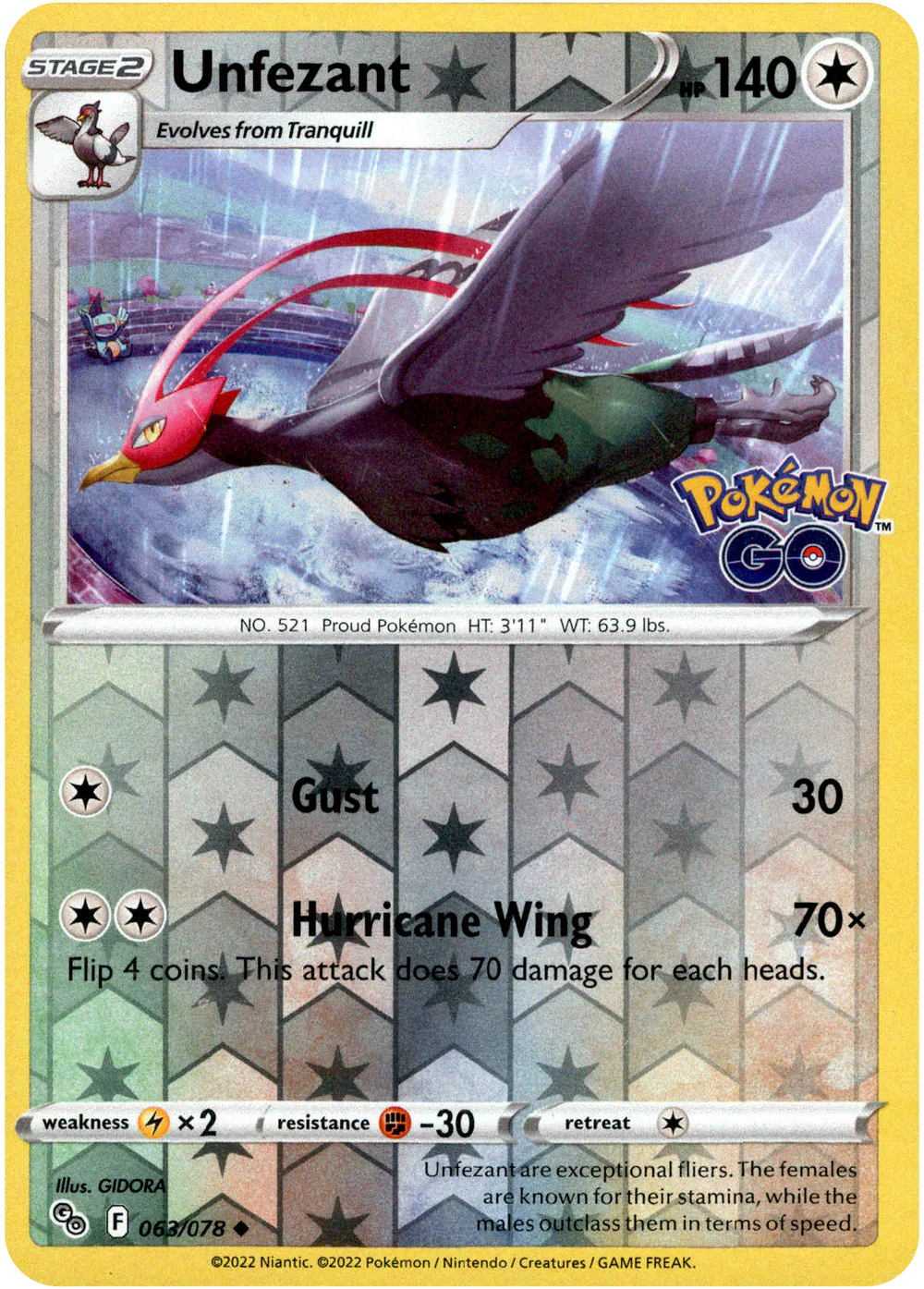 unfezant pokemon card price this Pokmon cant attack SV11B] Unfezant 075/086UMaster Ball Reverse