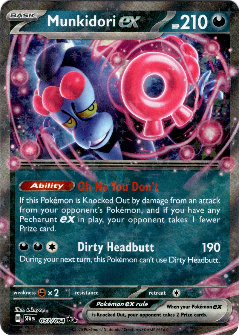 Munkidori ex 037/064 Scarlet and Violet Shrouded Fable Ultra Rare Pokemon Card