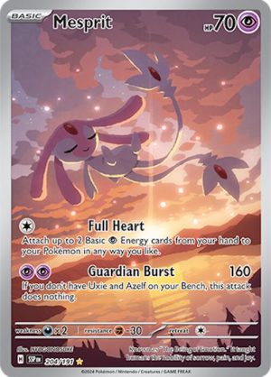 Mesprit 204/191 Scarlet and Violet Surging Sparks Illustration Rare Pokemon Card