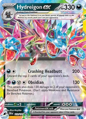 Hydreigon ex 119/191 Scarlet and Violet Surging Sparks Ultra Rare Pokemon Card