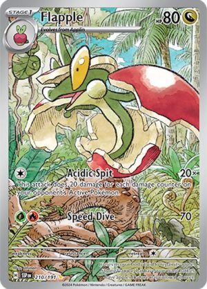 Flapple 210/191 Scarlet and Violet Surging Sparks Illustration Rare Pokemon Card
