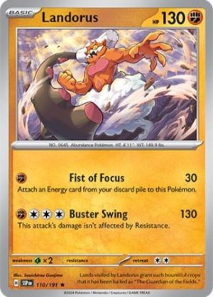 Landorus 110/191 Scarlet and Violet Surging Sparks Holo Rare Pokemon Card