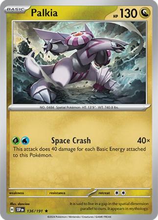 Palkia 136/191 Scarlet and Violet Surging Sparks Holo Rare Pokemon Card