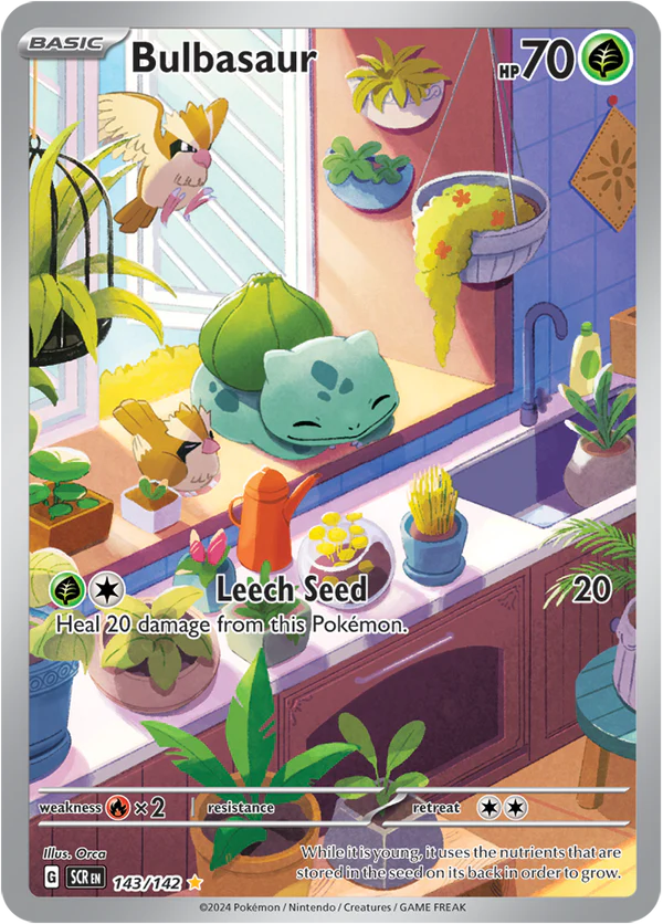 Bulbasaur 143/142 Scarlet and Violet Stellar Crown Illustration Rare Pokemon  Card | Gogi Collectables