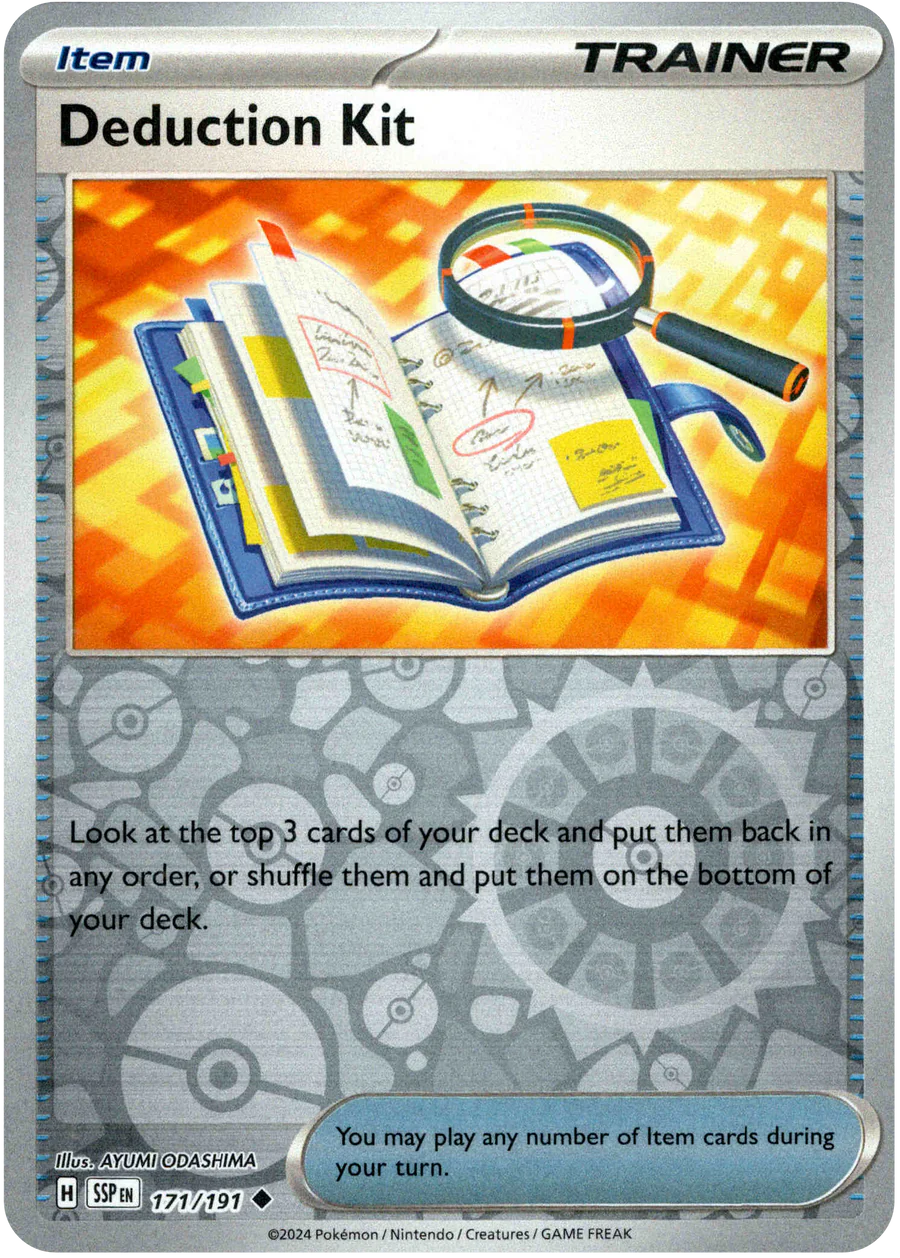 Deduction Kit 171/191 Scarlet and Violet Surging Sparks Reverse Holo Uncommon Pokemon Card