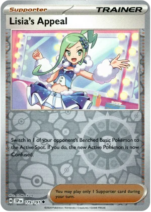 Lisia's Appeal 179/191 Scarlet and Violet Surging Sparks Reverse Holo Uncommon Pokemon Card