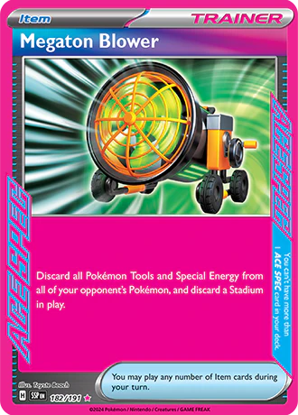 Megaton Blower 182/191 Scarlet and Violet Surging Sparks ACE SPEC Pokemon Card