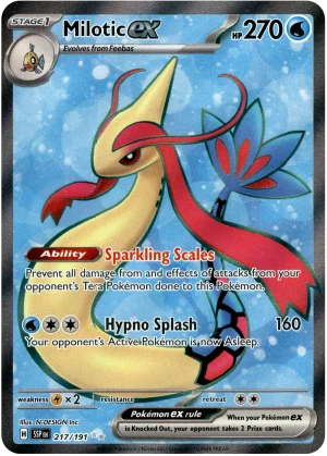 Milotic ex 217/191 Scarlet and Violet Surging Sparks Full Art Rare Pokemon Card