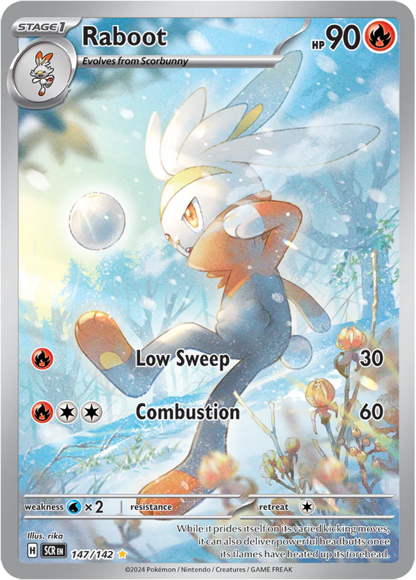 Raboot 147/142 Scarlet and Violet Stellar Crown Illustration Rare Pokemon Card