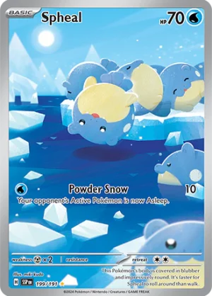Spheal 199/191 Scarlet and Violet Surging Sparks Illustration Rare Pokemon Card