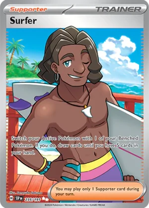 Surfer 235/191 Scarlet and Violet Surging Sparks Full Art Rare Pokemon Card