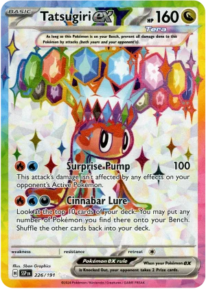 Tatsugiri ex 226/191 Scarlet and Violet Surging Sparks Full Art Shiny Rare Pokemon Card