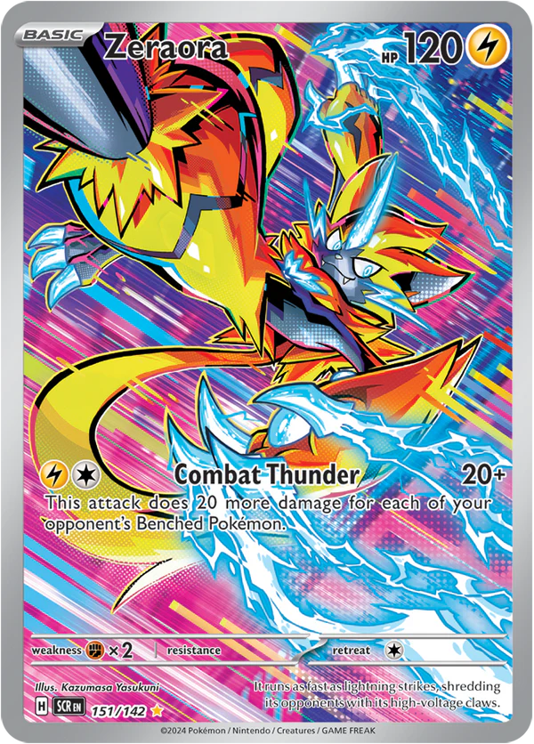 Zeraora 151/142 Scarlet and Violet Stellar Crown Illustration Rare Pokemon Card