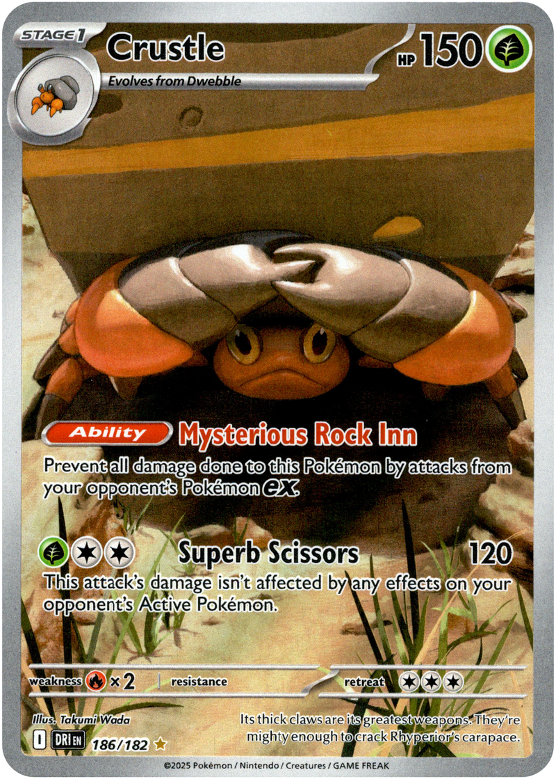 Crustle 186/182 Scarlet and Violet Destined Rivals Illustration Rare Pokemon Card