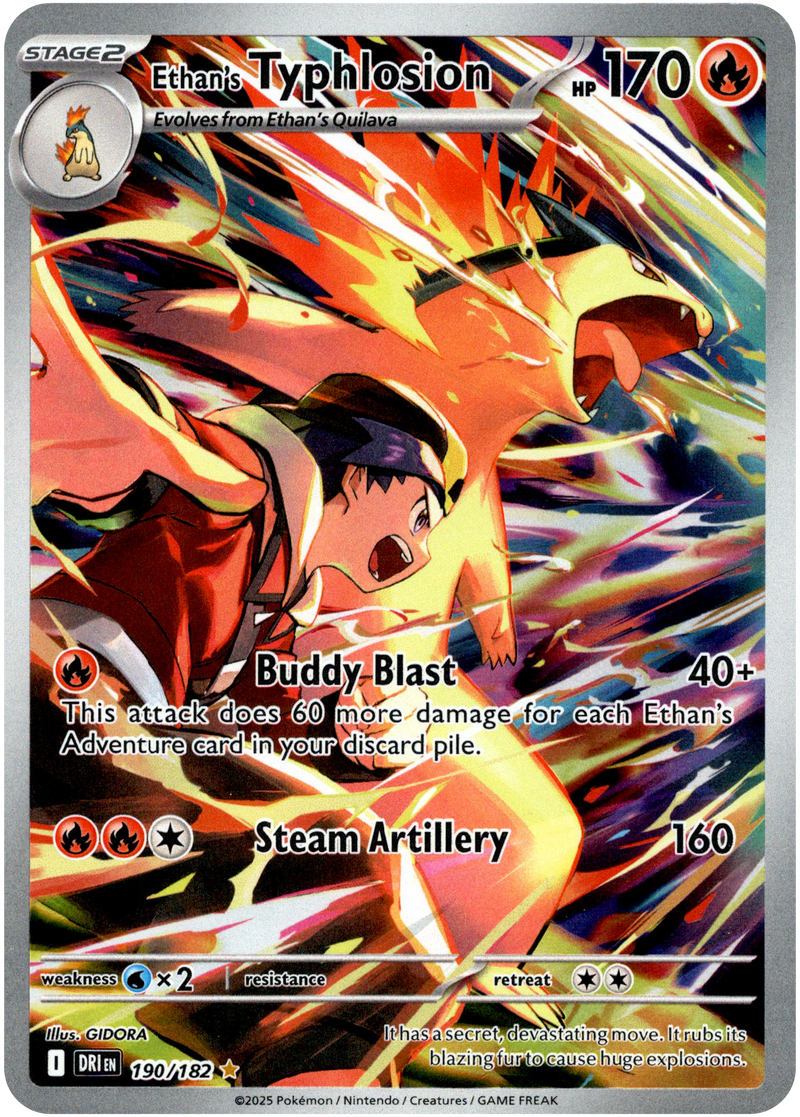 Ethan's Typhlosion 190/182 Scarlet and Violet Destined Rivals Illustration Rare Pokemon Card