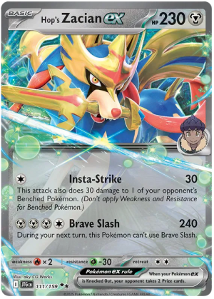 Hop's Zacian ex 111/159 Scarlet and Violet Journey Together Ultra Rare Pokemon Card