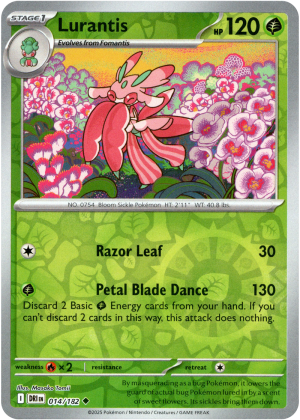 Lurantis 014/182 Scarlet and Violet Destined Rivals Reverse Holo Common Pokemon Card