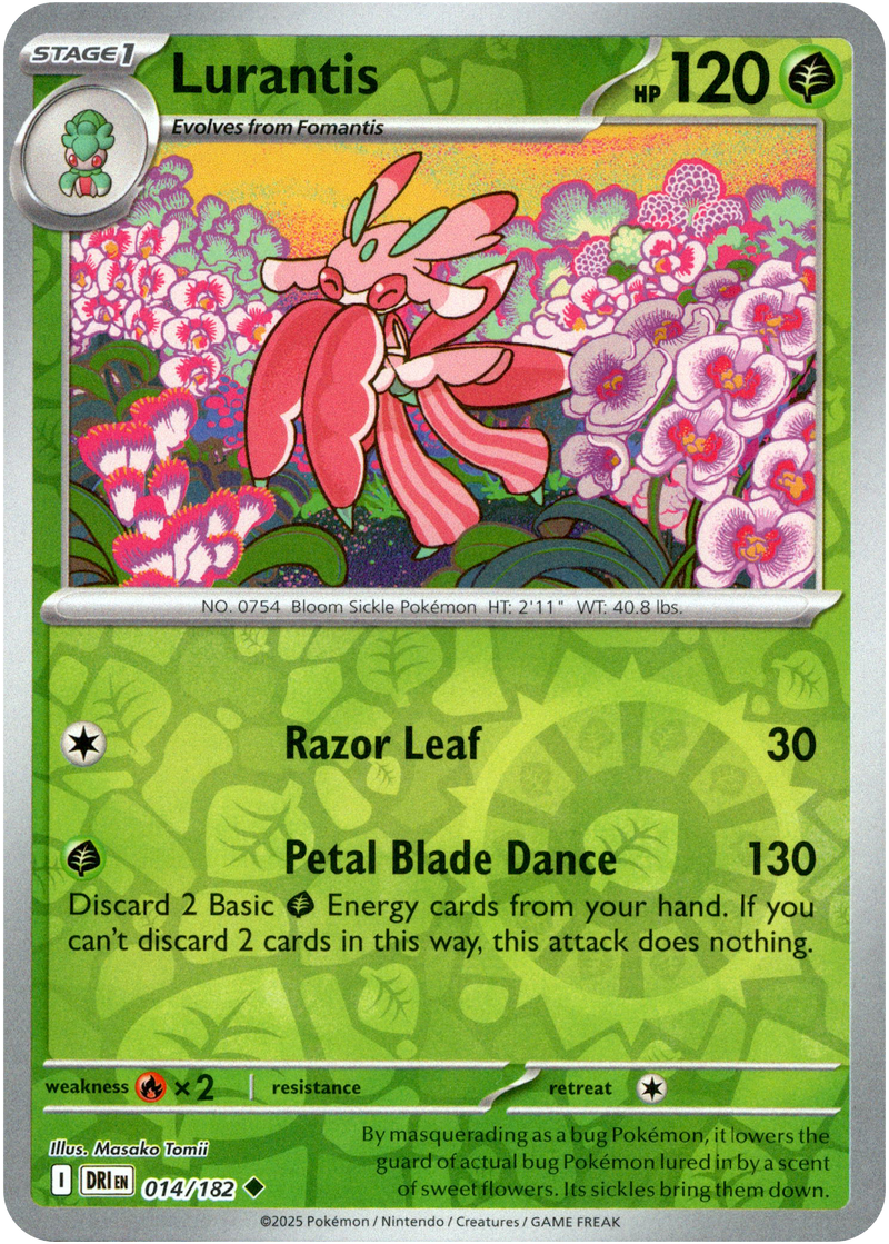 Lurantis 014/182 Scarlet and Violet Destined Rivals Reverse Holo Common Pokemon Card