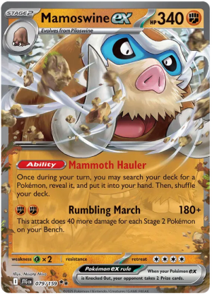 Mamoswine ex 079/159 Scarlet and Violet Journey Together Ultra Rare Pokemon Card