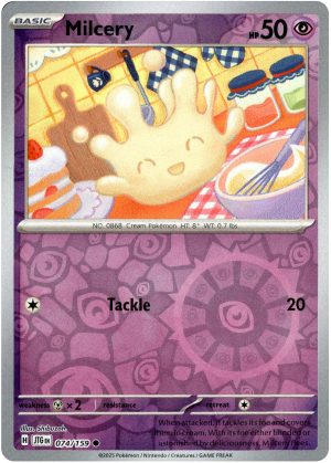 Milcery 074/159 Scarlet and Violet Journey Together Reverse Holo Common Pokemon Card