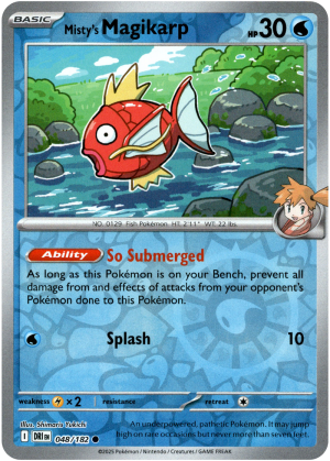 Misty's Magikarp 048/182 Scarlet and Violet Destined Rivals Reverse Holo Common Pokemon Card