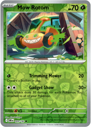 Mow Rotom 009/182 Scarlet and Violet Destined Rivals Reverse Holo Common Pokemon Card