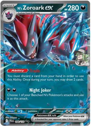 N's Zoroark ex 098/159 Scarlet and Violet Journey Together Ultra Rare Pokemon Card