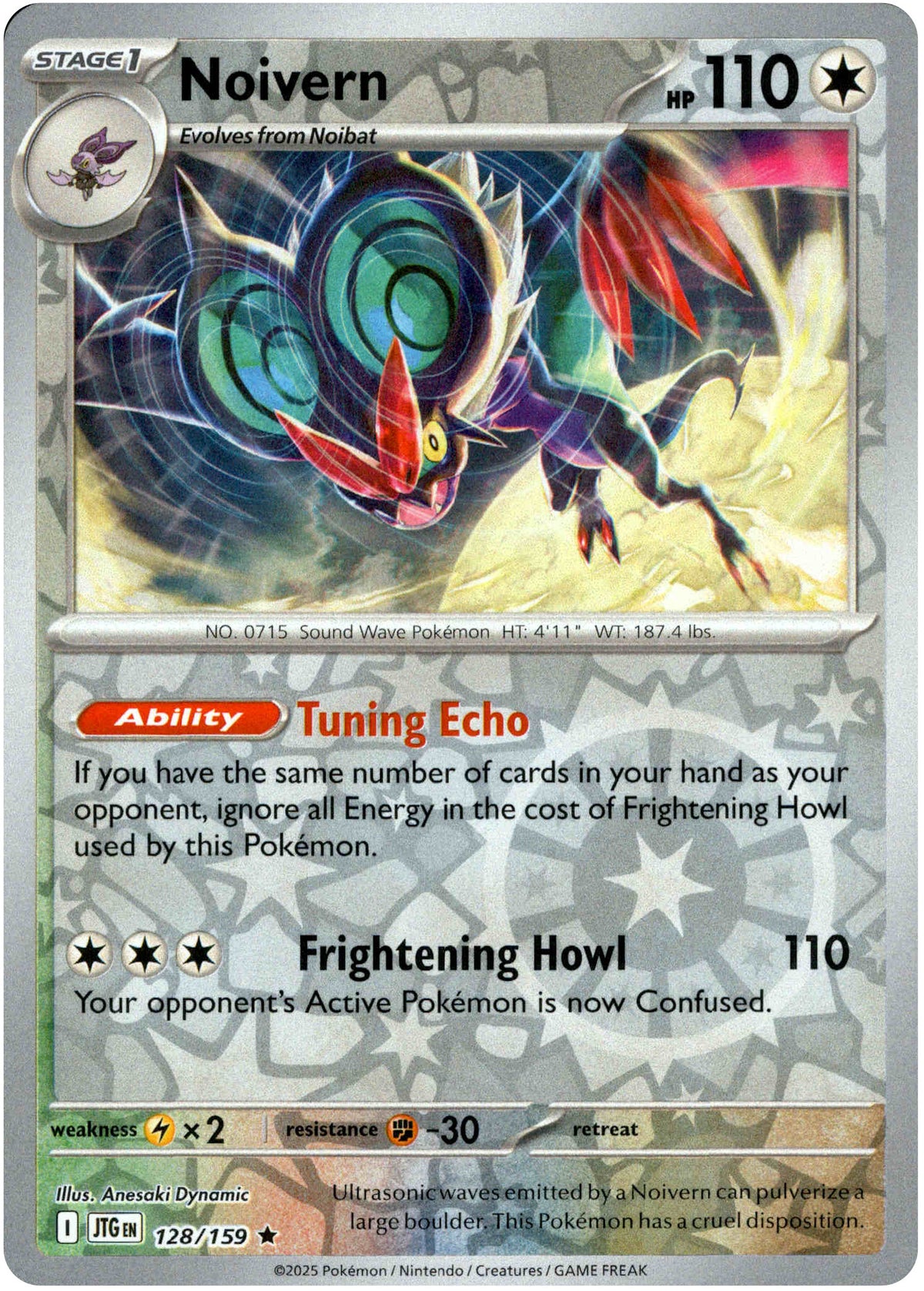 Noivern 128/159 Scarlet and Violet Journey Together Reverse Holo Rare Pokemon Card