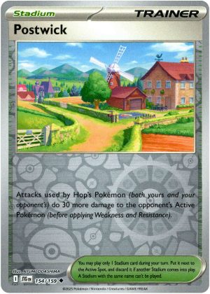 Postwick 154/159 Scarlet and Violet Journey Together Reverse Holo Trainer Uncommon Pokemon Card