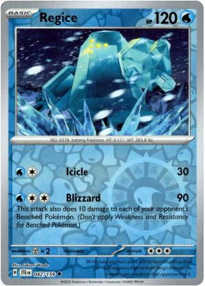 Regice 042/159 Scarlet and Violet Journey Together Reverse Holo Uncommon Pokemon Card