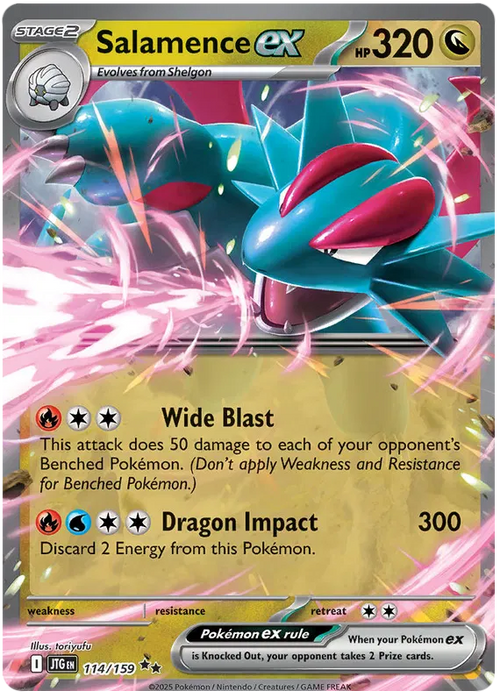 Salamence ex 114/159 Scarlet and Violet Journey Together Ultra Rare Pokemon Card