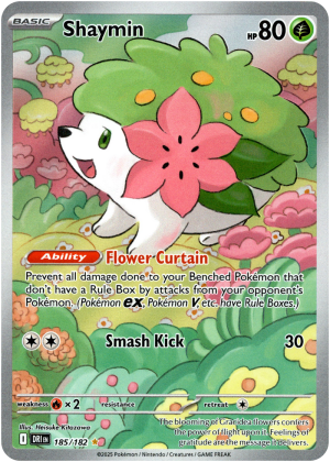 Shaymin 185/182 Scarlet and Violet Destined Rivals Illustration Rare Pokemon Card