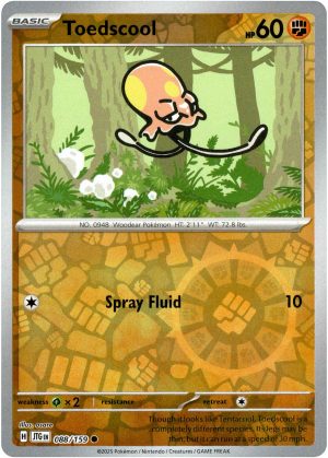 Toedscool 088/159 Scarlet and Violet Journey Together Reverse Holo Common Pokemon Card