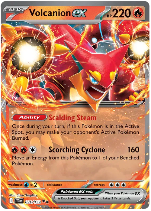 Volcanion ex 031/159 Scarlet and Violet Journey Together Ultra Rare Pokemon Card