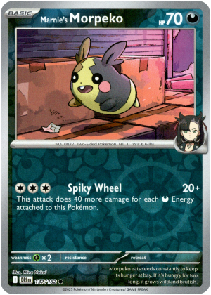 Marnie's Morpeko 137/182 Scarlet and Violet Destined Rivals Reverse Holo Common Pokemon Card