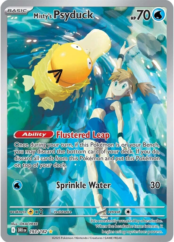 Misty's Psyduck 193/182 Scarlet and Violet Destined Rivals Illustration Rare Pokemon Card