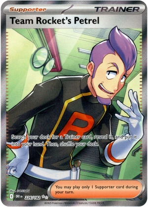 Team Rocket's Petrel 226/182 Scarlet and Violet Destined Rivals Full Art Rare Pokemon Card
