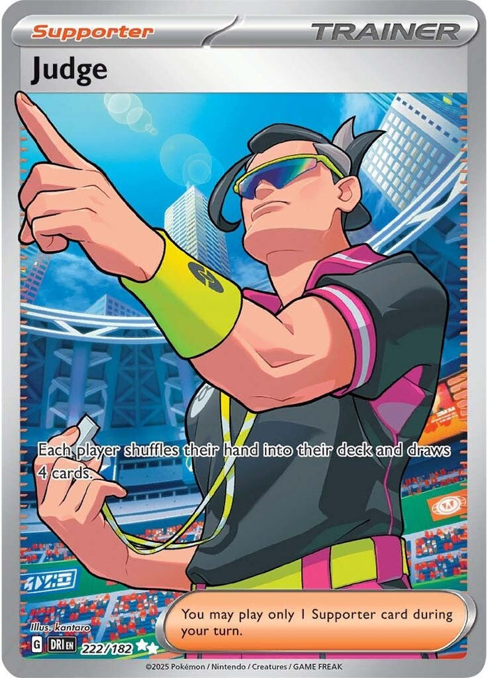 Judge 222/182 Scarlet and Violet Destined Rivals Full Art Rare Pokemon Card