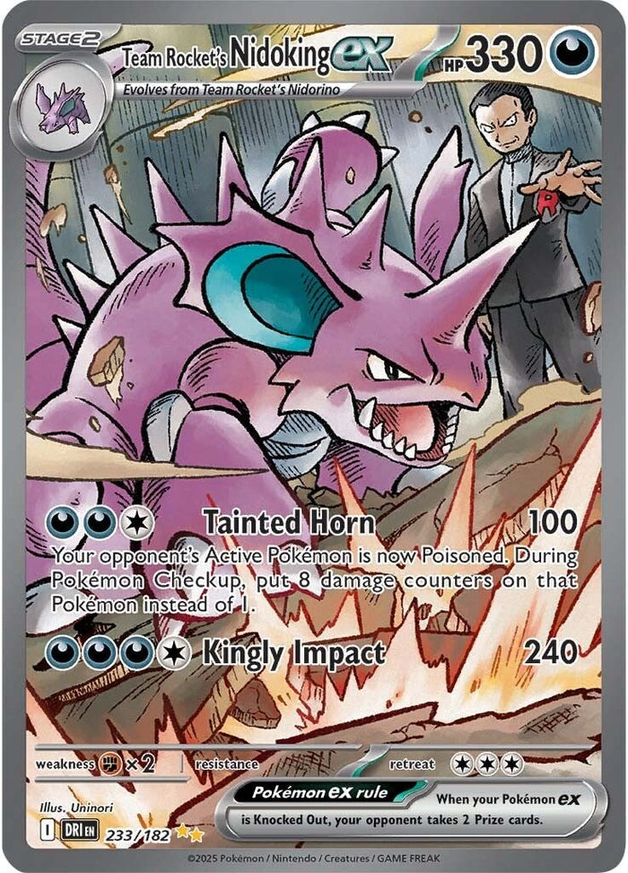Team Rocket's Nidoking ex 233/182 Scarlet and Violet Destined Rivals Secret  Illustration Rare Pokemon Card | Gogi Collectables