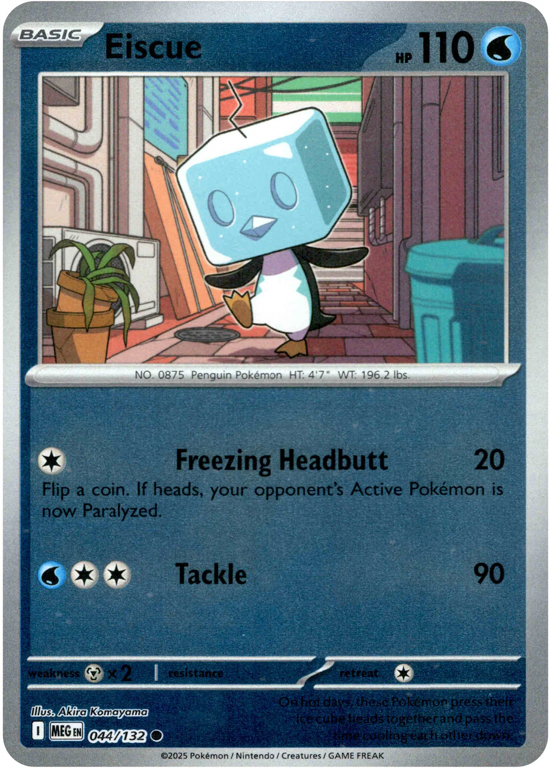 Eiscue 044/132 Mega Evolution Reverse Holo Common Pokemon Card