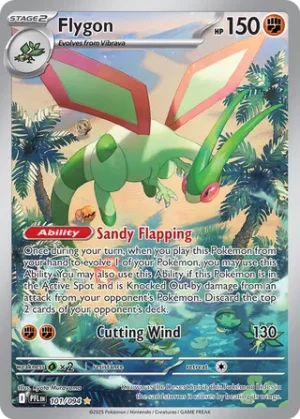 Flygon 101/094 Phantasmal Flames Illustration Rare Pokemon Card